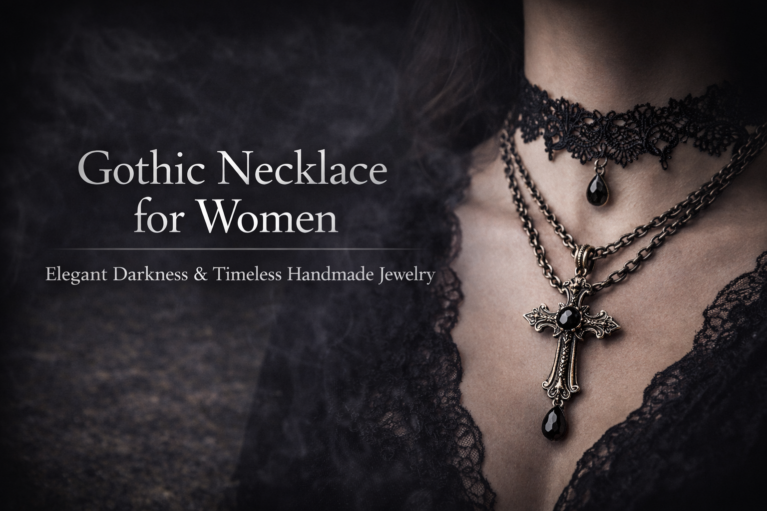 Gothic Necklace for Women – Elegant Darkness & Timeless Handmade Jewelry